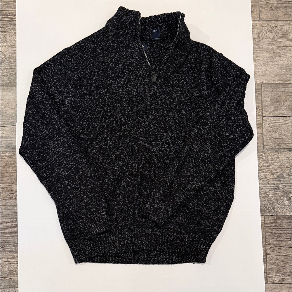 Chaps Men's Charcoal Zip-Up Sweater